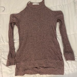 Open shoulder sweater